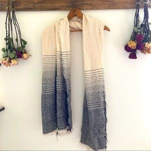 White and Black Scarf